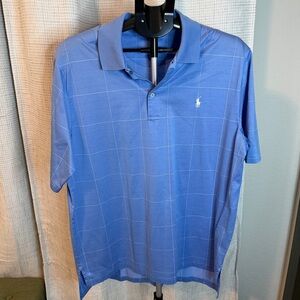 Ralph Lauren Blue Windowpane Polo Shirt